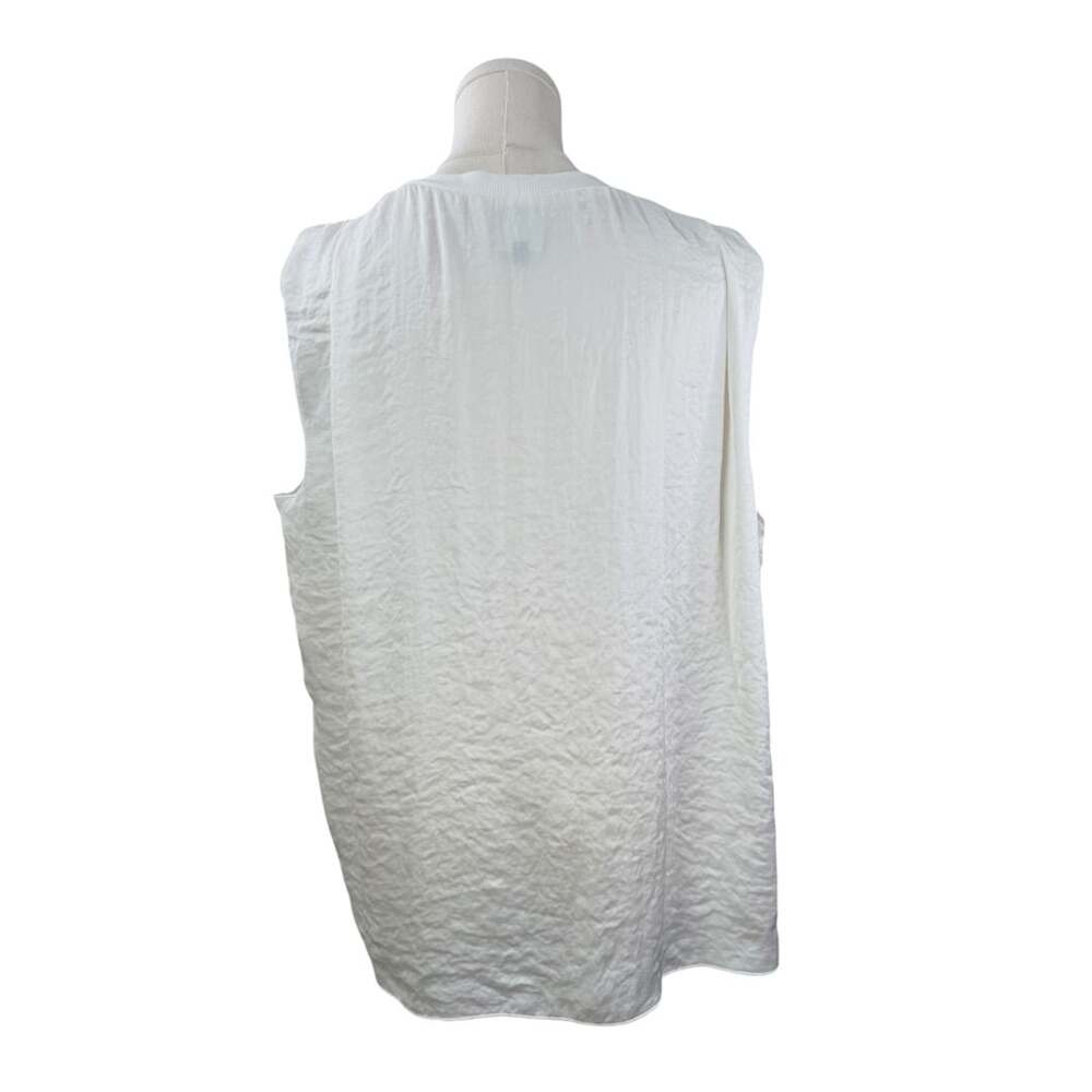 cabi White Sleeveless Crew Neck Blouse Top Size M - Picture 3 of 5